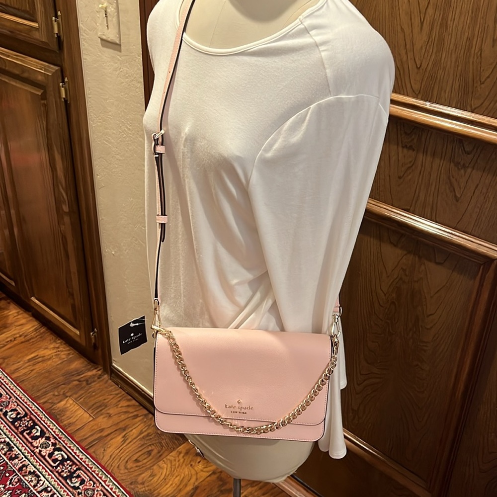 NWT Kate Spade Madison Flap Convertible Crossbody in Conch Pink